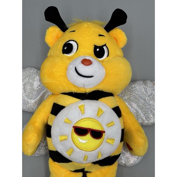Care Bear Funshine Bumble Bee Bear Wings Sun Plush Doll 9" Stuffed Animal - Picture 2 of 8